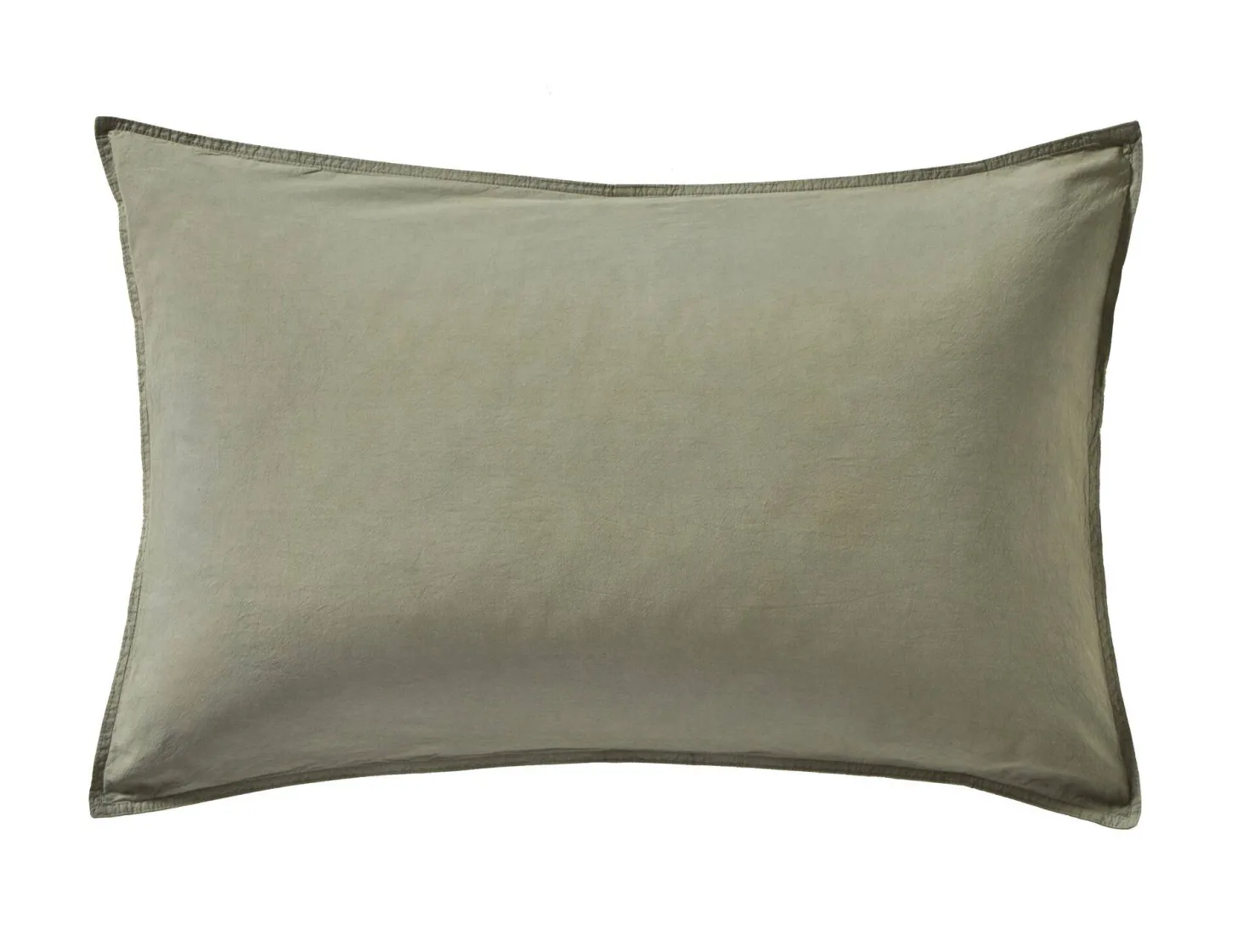 BLANC DES VOSGES Taie d'oreiller percale lavée Bohème