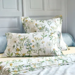 BLANC DES VOSGES Taie d'oreiller Angelica Tilleul