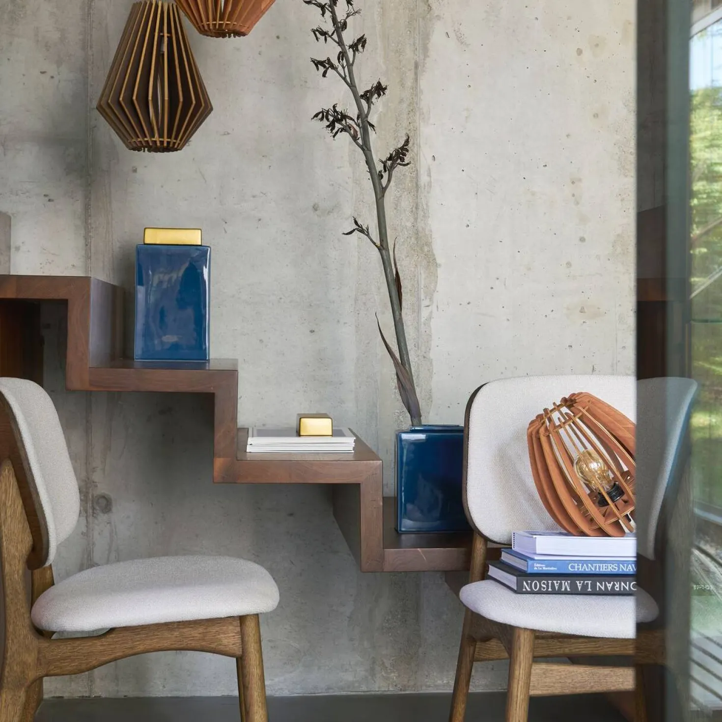 Boîte céramique déco bleu 30 cm Sirine