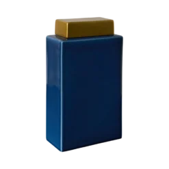 Boîte céramique déco bleu 30 cm Sirine