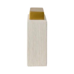 Boîte céramique déco brossé crème 24 cm Sirine