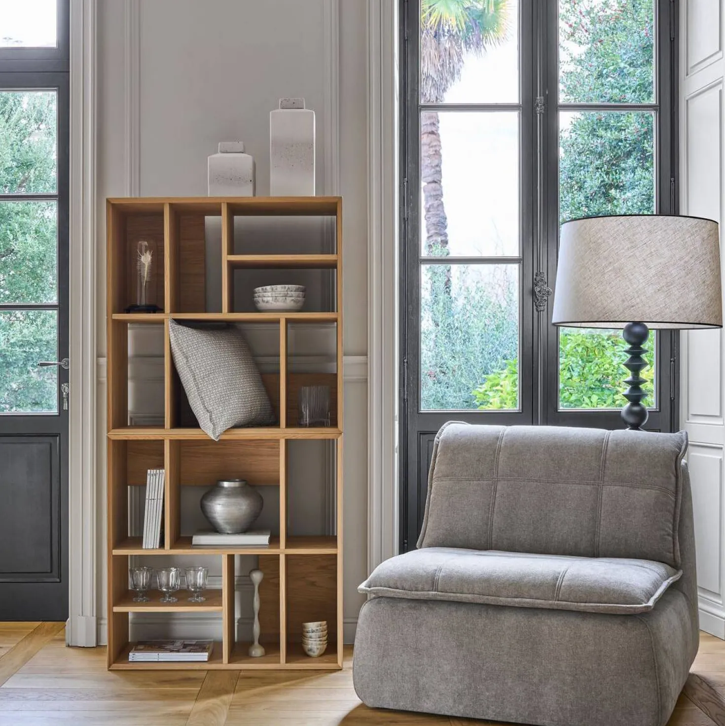 Boîte céramique déco moucheté 36 cm Sélène