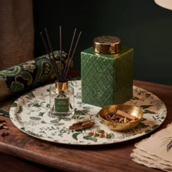 Boîte céramique déco vert 25 cm Soan