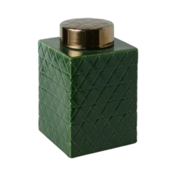 Boîte céramique déco vert 25 cm Soan