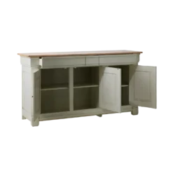 Buffet bois massif 3 portes 3 tiroirs 190 cm Embellie