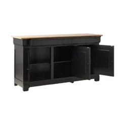 Buffet bois massif 3 portes 3 tiroirs 190 cm Embellie
