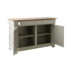 Buffet bois massif 2 portes 3 tiroirs 160 cm Embellie