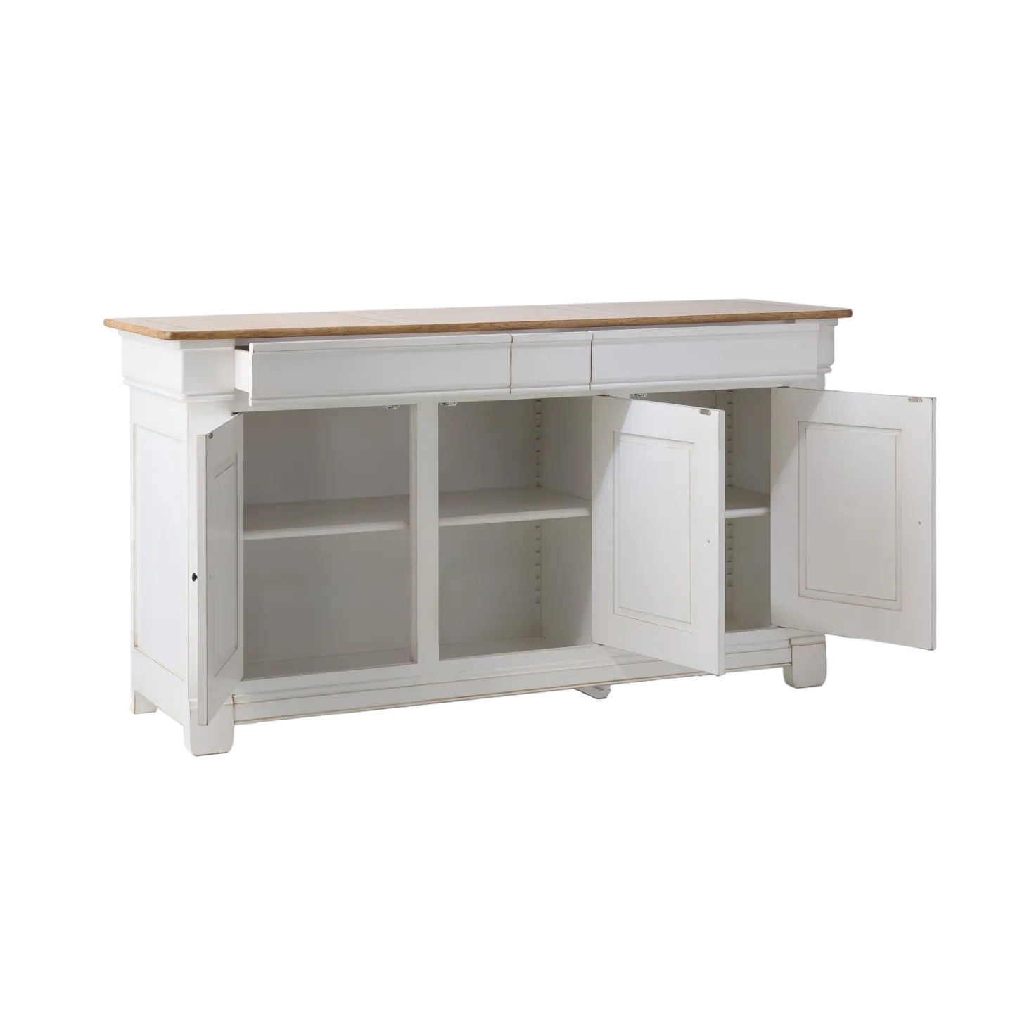 Buffet bois massif 3 portes 3 tiroirs 190 cm Embellie