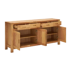 Buffet chêne massif 4 portes 4 tiroirs 182 cm Luminescence