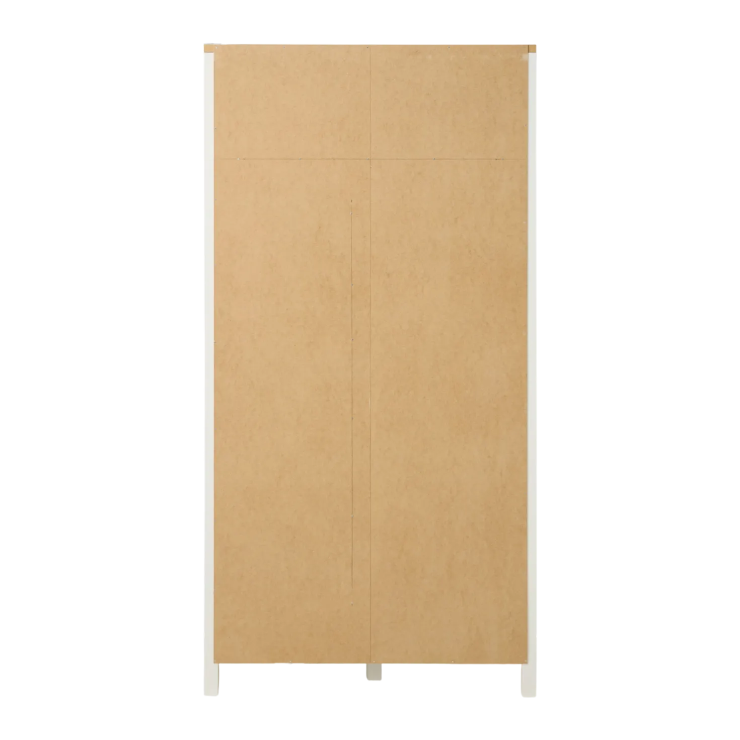 Buffet haut blanc et décor bois 1 porte Pivoine
