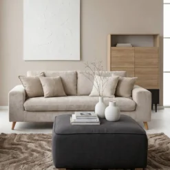 Buffet haut bois et noir Horizon