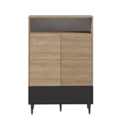 Buffet haut bois et noir Horizon