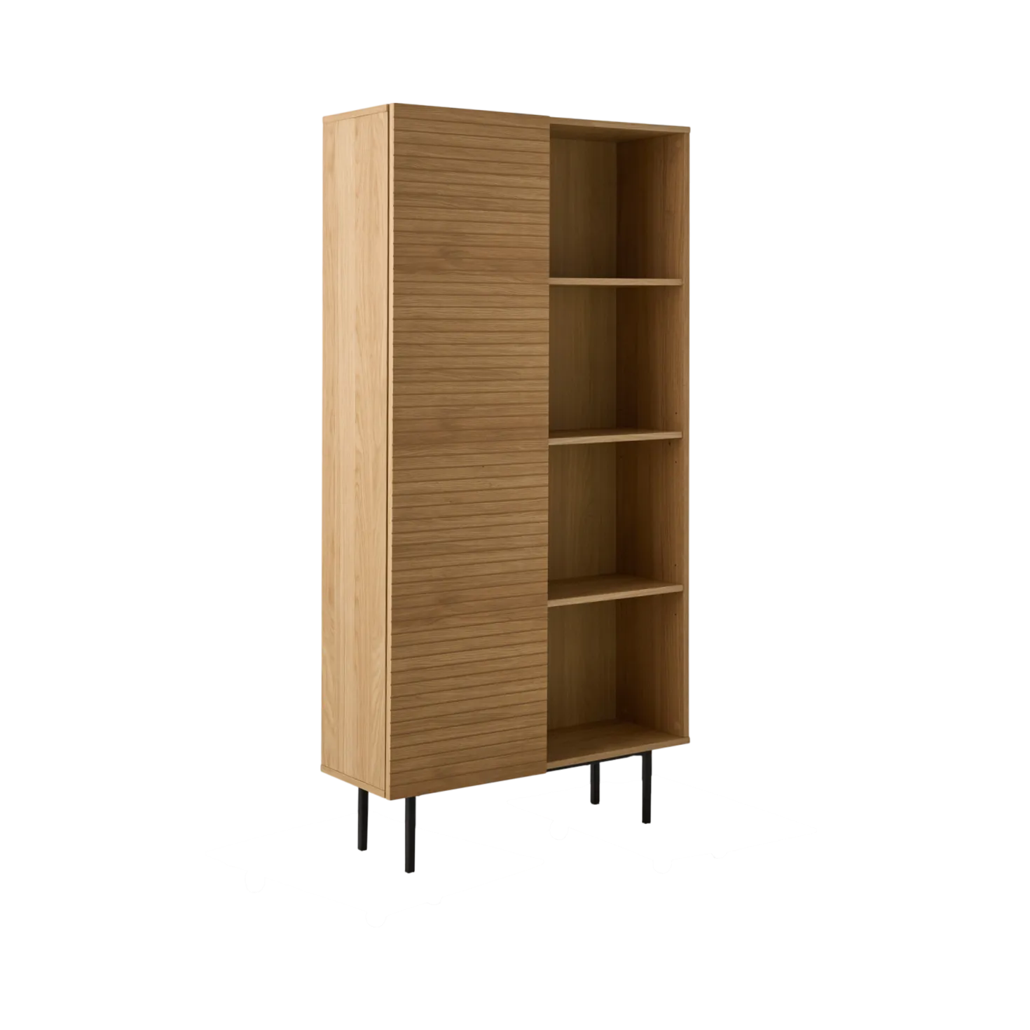 Buffet haut bois et pieds métal 1 porte Alex