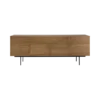 Buffet 4 portes et 1 tiroir bois pieds métal 200 cm Mattéo