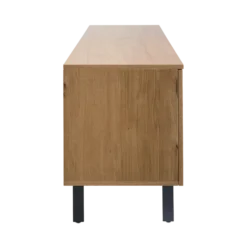 Buffet 4 portes et 1 tiroir bois pieds métal 200 cm Mattéo