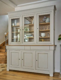 Buffet vaisselier bois massif 6 portes 3 tiroirs Embellie
