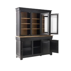 Buffet vaisselier bois massif 6 portes 3 tiroirs Embellie