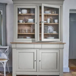 Buffet vaisselier bois massif 4 portes 3 tiroirs Embellie