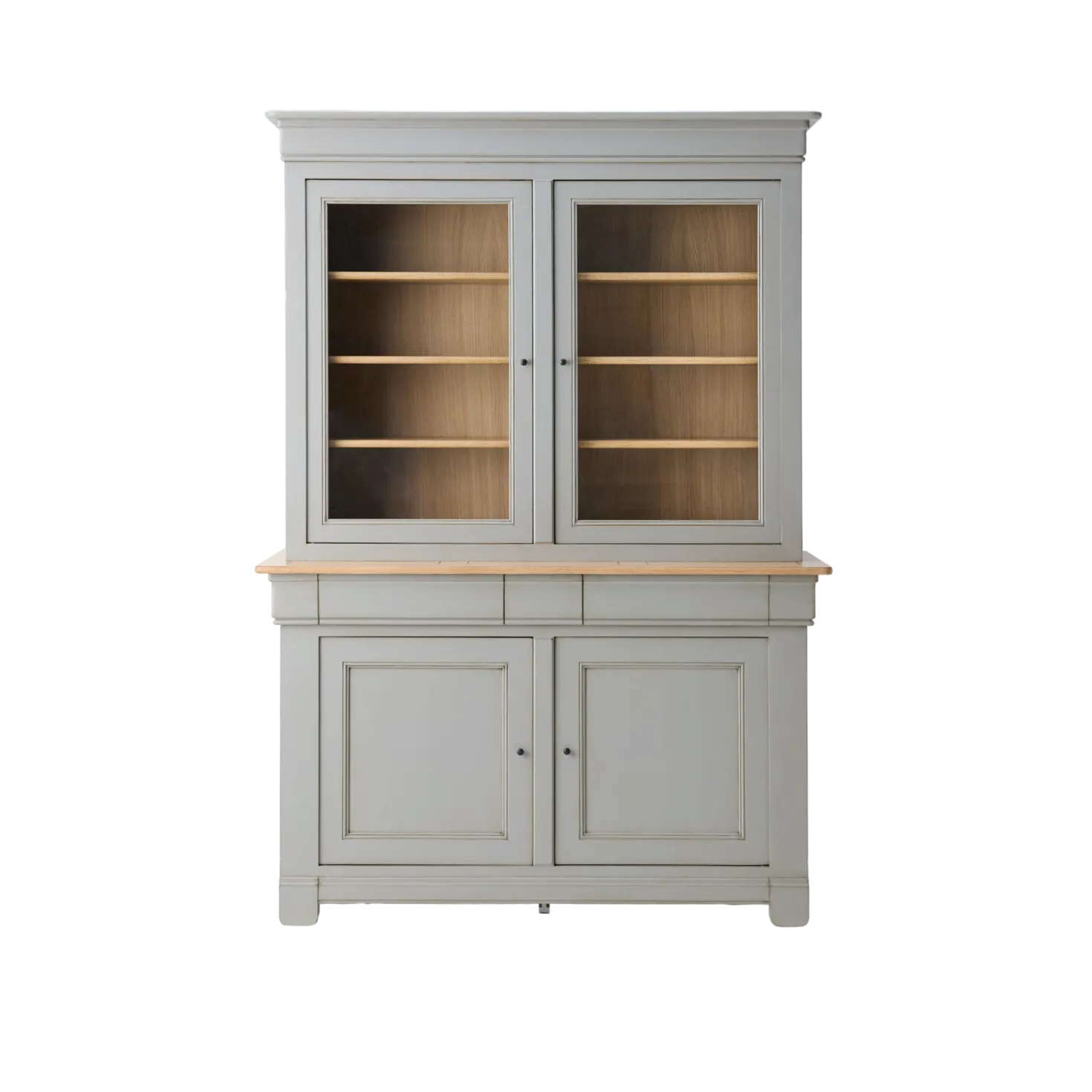 Buffet vaisselier bois massif 4 portes 3 tiroirs Embellie