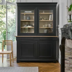Buffet vaisselier bois massif 4 portes 3 tiroirs Embellie