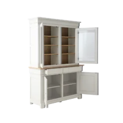 Buffet vaisselier bois massif 4 portes 3 tiroirs Embellie