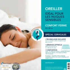 BULTEX Oreiller ferme en mousse à mémoire de forme Spécial Cervicales
