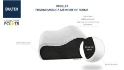 BULTEX Oreiller ferme ergonomique à mémoire de forme