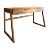 Bureau avec tablette en chêne massif Cyriel