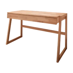 Bureau avec tablette en hêtre massif Cyriel