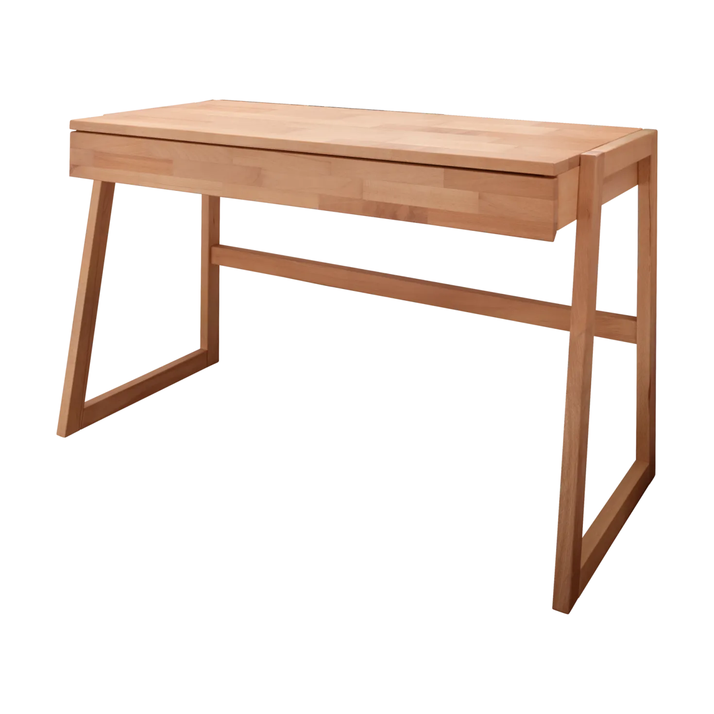 Bureau avec tablette en hêtre massif Cyriel