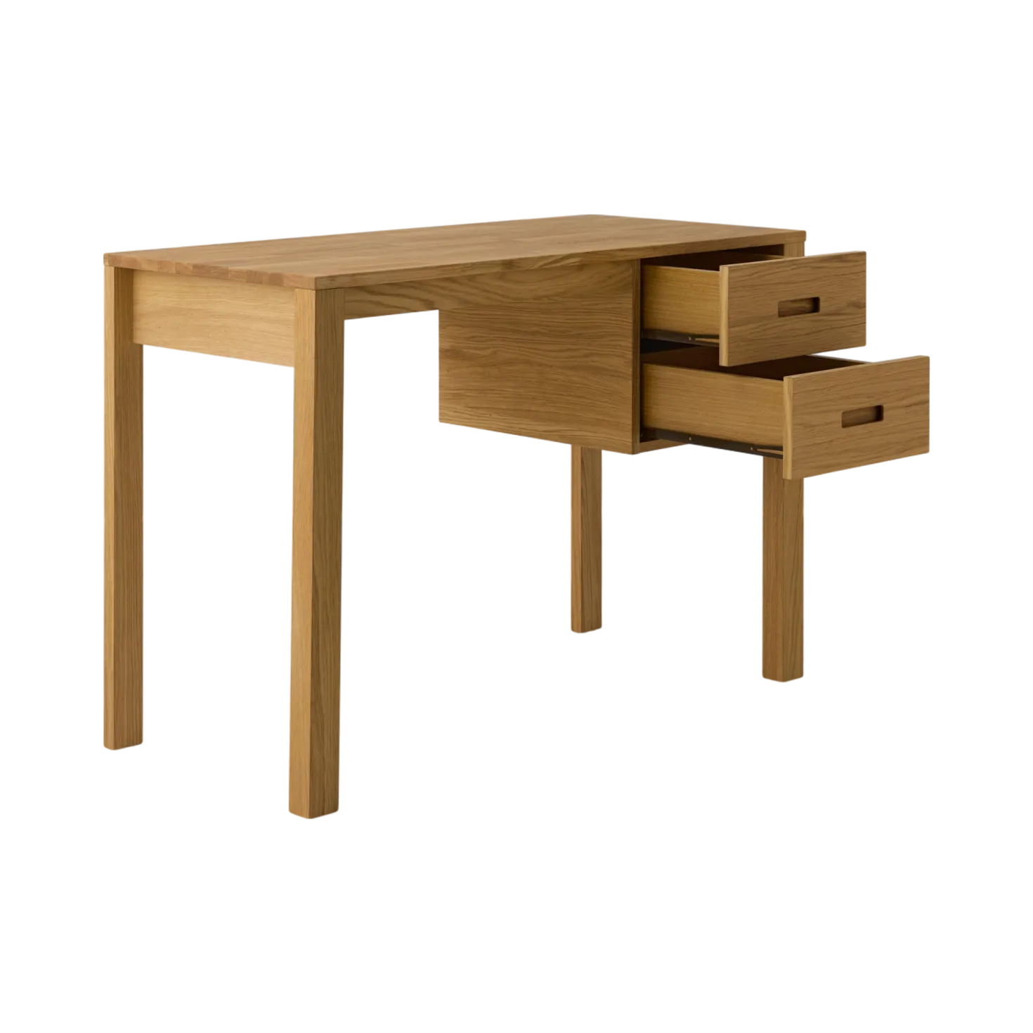 Bureau chêne massif 2 tiroirs Luminescence