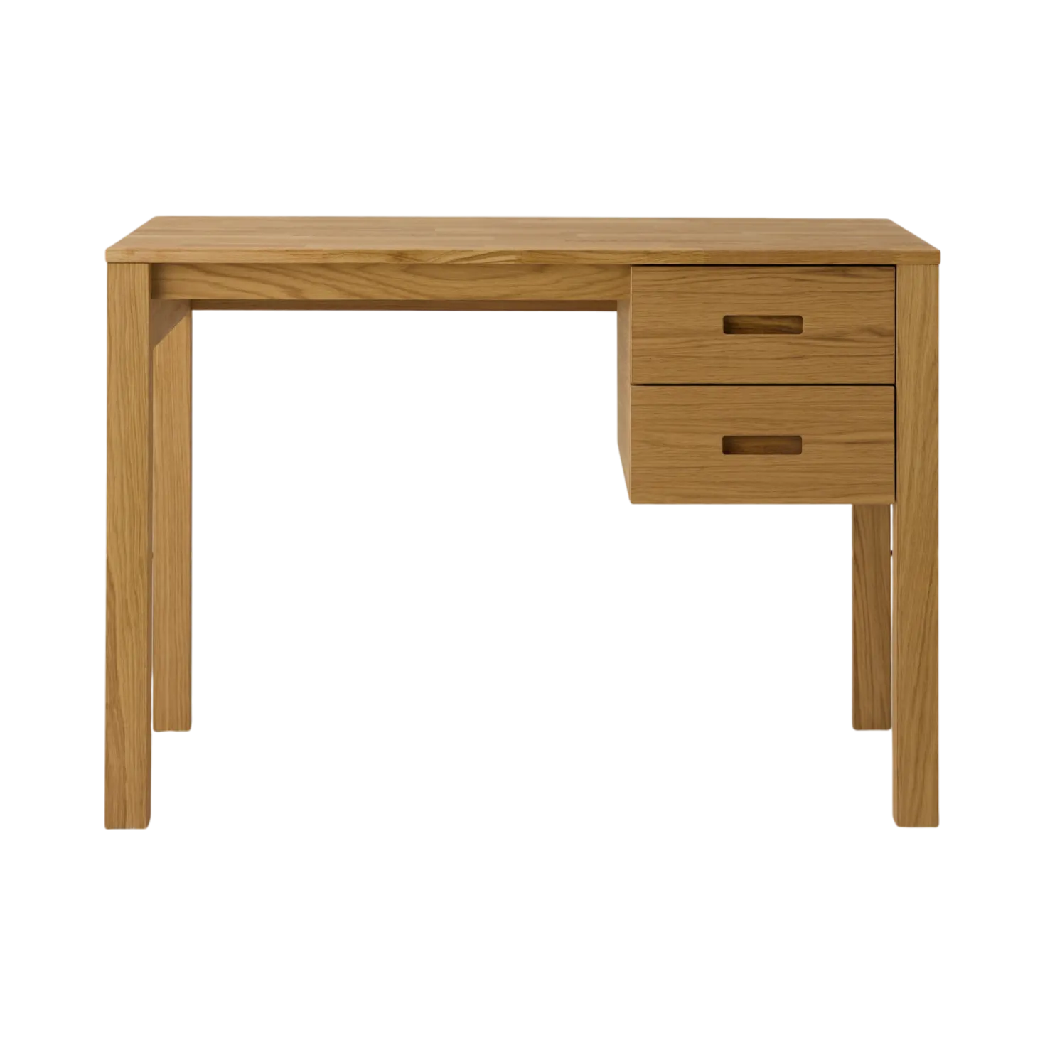 Bureau chêne massif 2 tiroirs Luminescence