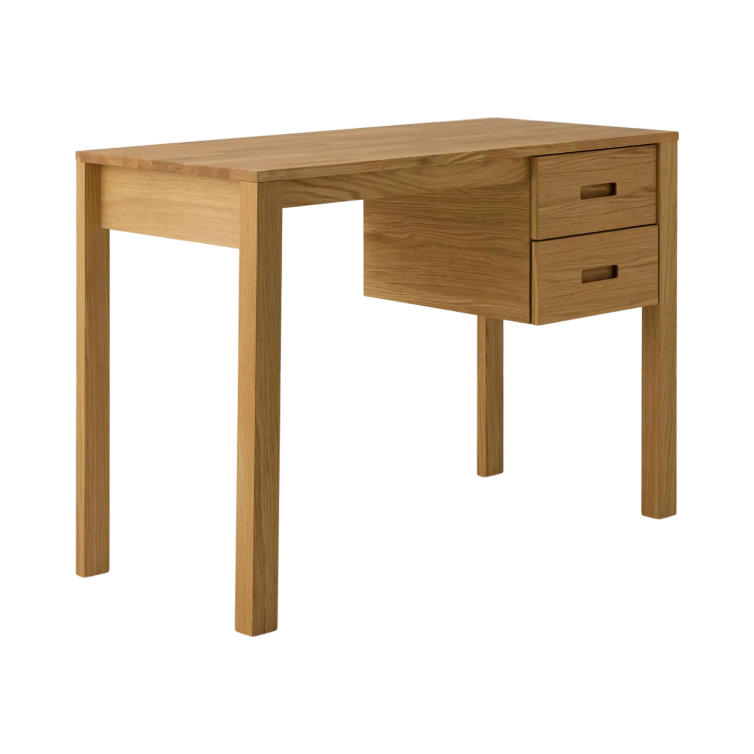 Bureau chêne massif 2 tiroirs Luminescence