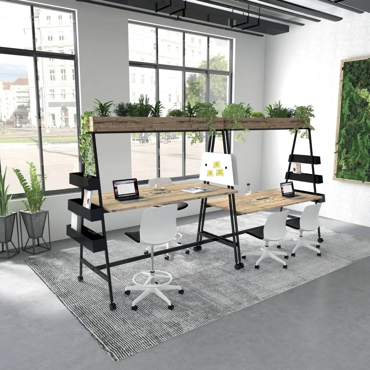 BURONOMIC Table de travail collaborative mobile Alto