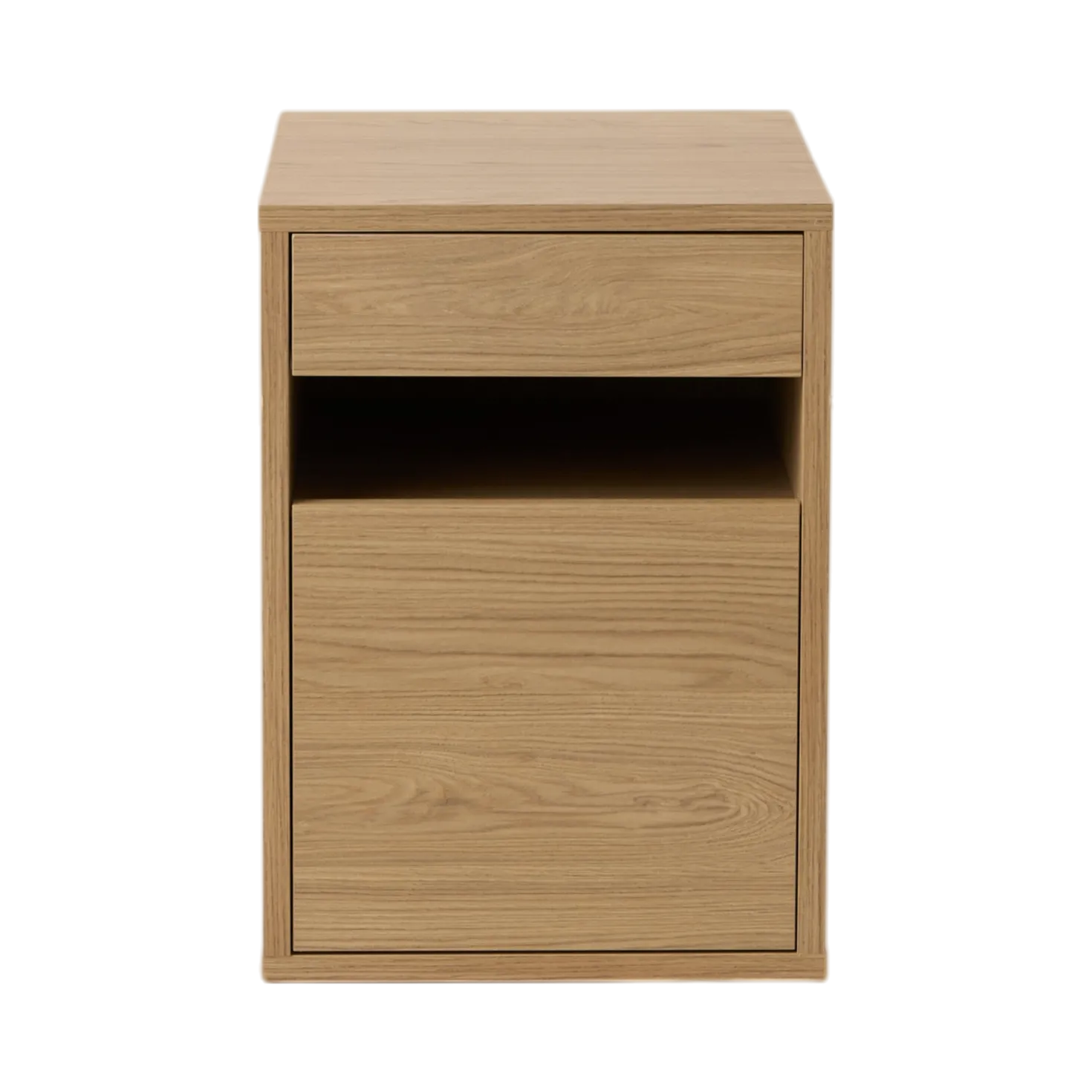 Caisson de bureau décor bois 1 tiroir 1 porte Simon