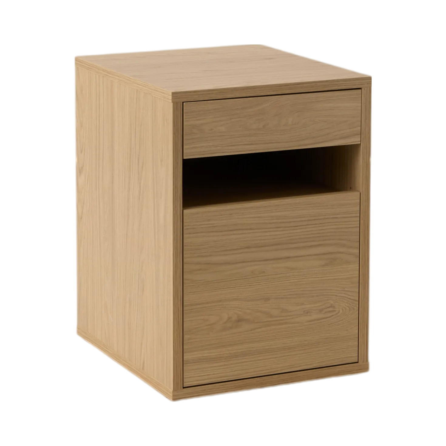 Caisson de bureau décor bois 1 tiroir 1 porte Simon