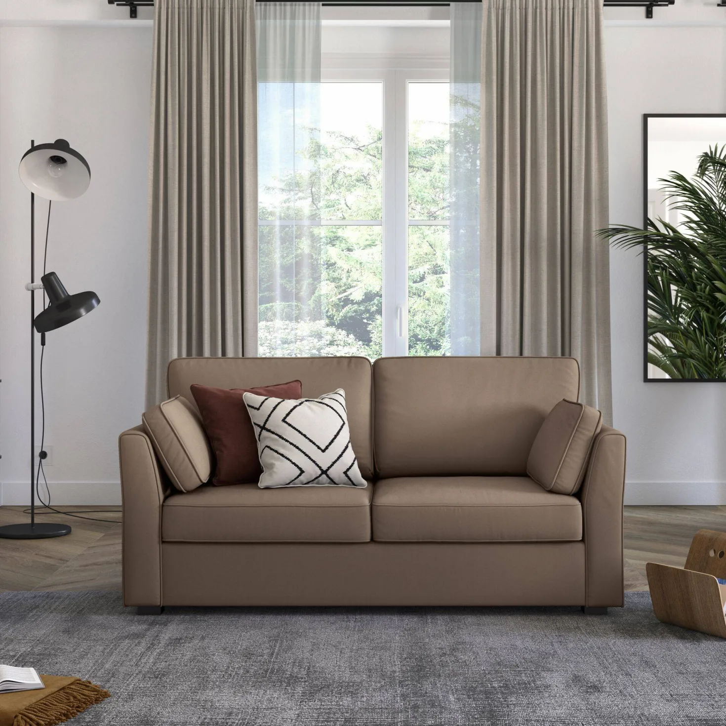 Canapé convertible tissu coton déhoussable Marbella