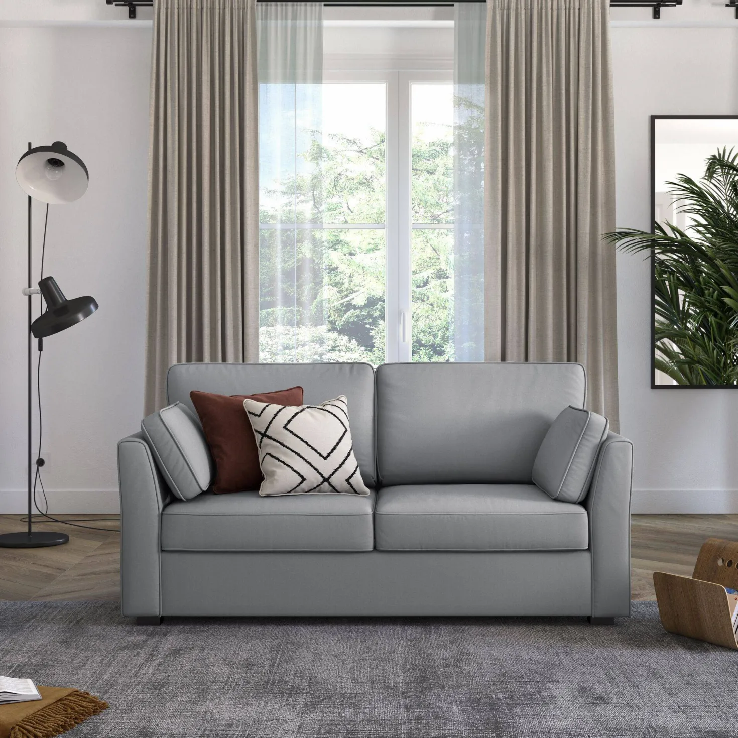 Canapé convertible tissu coton déhoussable Marbella
