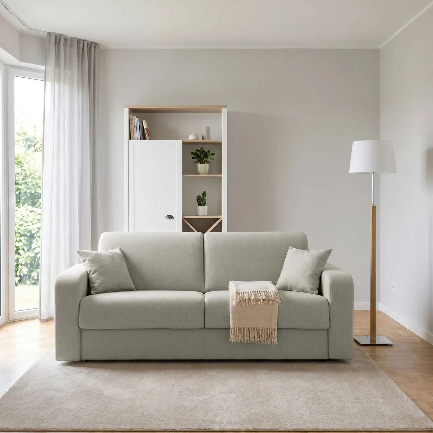 Canapé convertible tissu recyclé déhoussable Alizée