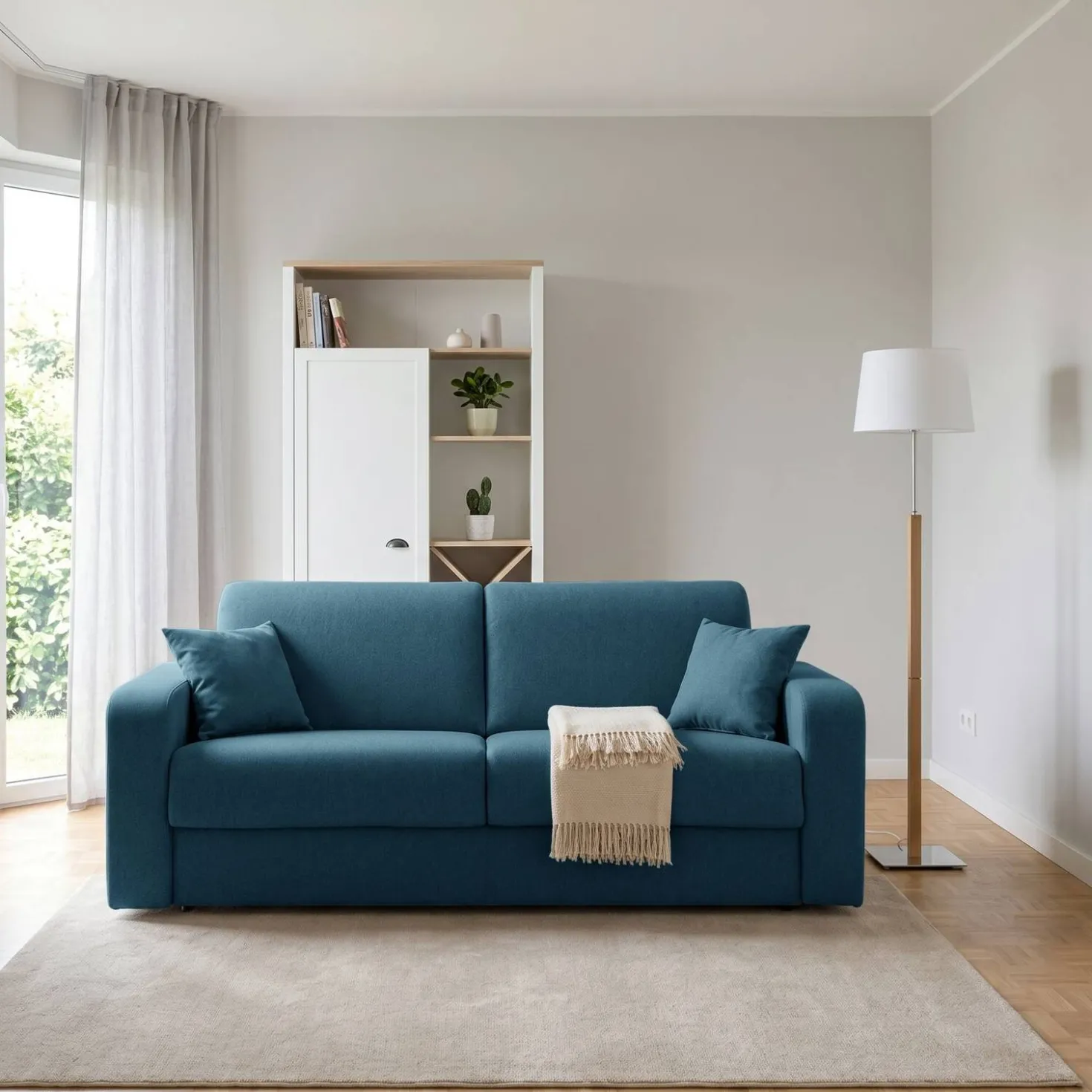 Canapé convertible tissu recyclé déhoussable Alizée