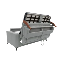 Canapé convertible tissu recyclé déhoussable Alden
