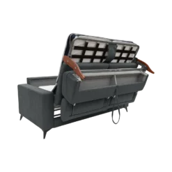 Canapé convertible tissu recyclé déhoussable Alden