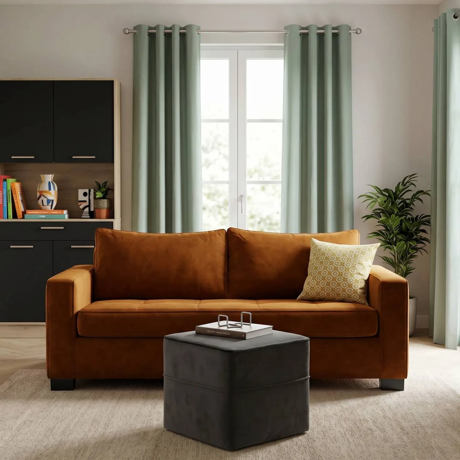 Canapé convertible velours Octave