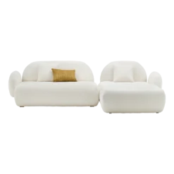Canapé d'angle bouclette Oméga