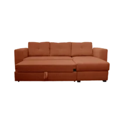 Canapé d'angle convertible et réversible tissu chenillé Pyram