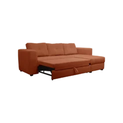 Canapé d'angle convertible et réversible tissu chenillé Pyram