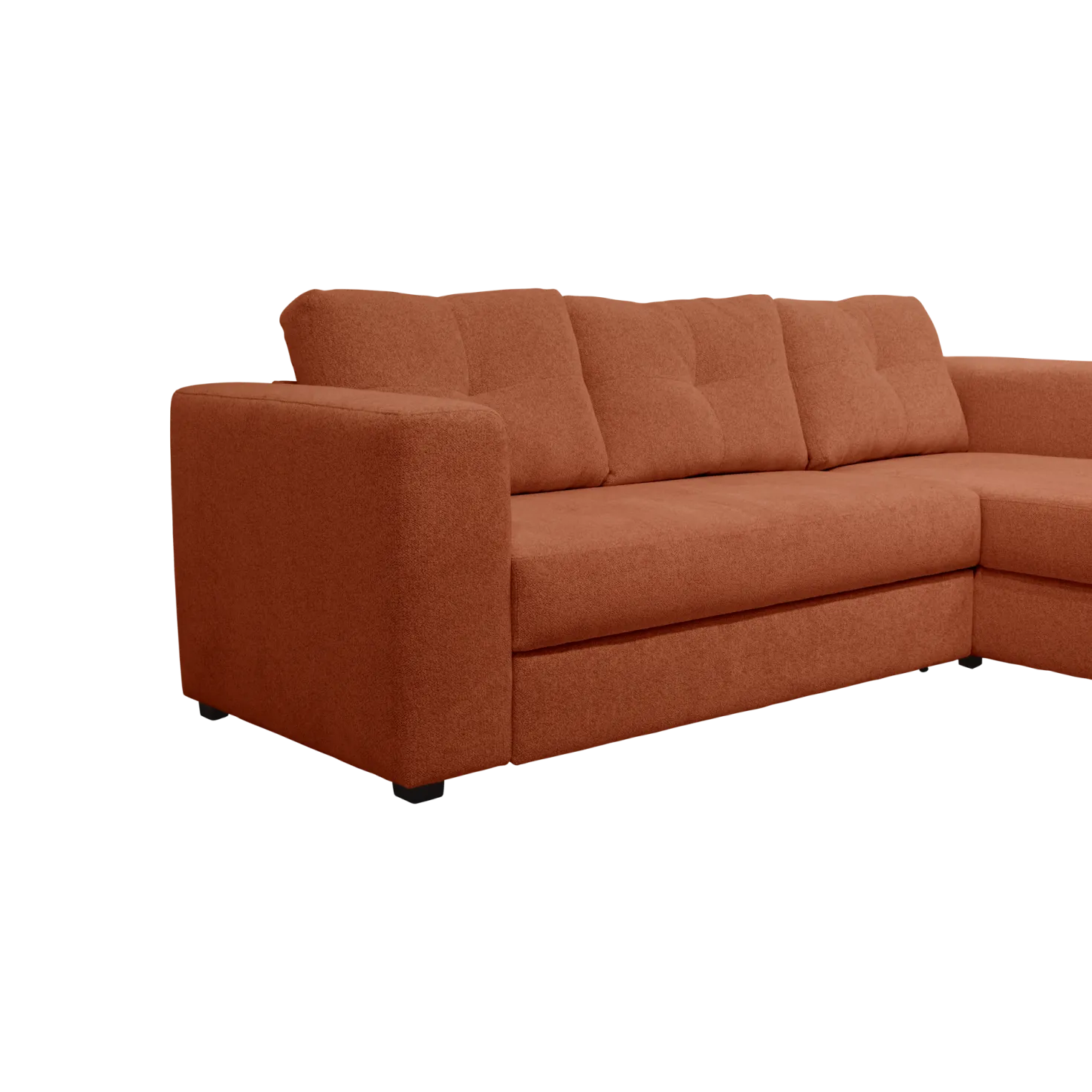 Canapé d'angle convertible et réversible tissu chenillé Pyram