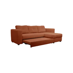 Canapé d'angle convertible et réversible tissu chenillé Pyram