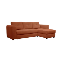 Canapé d'angle convertible et réversible tissu chenillé Pyram