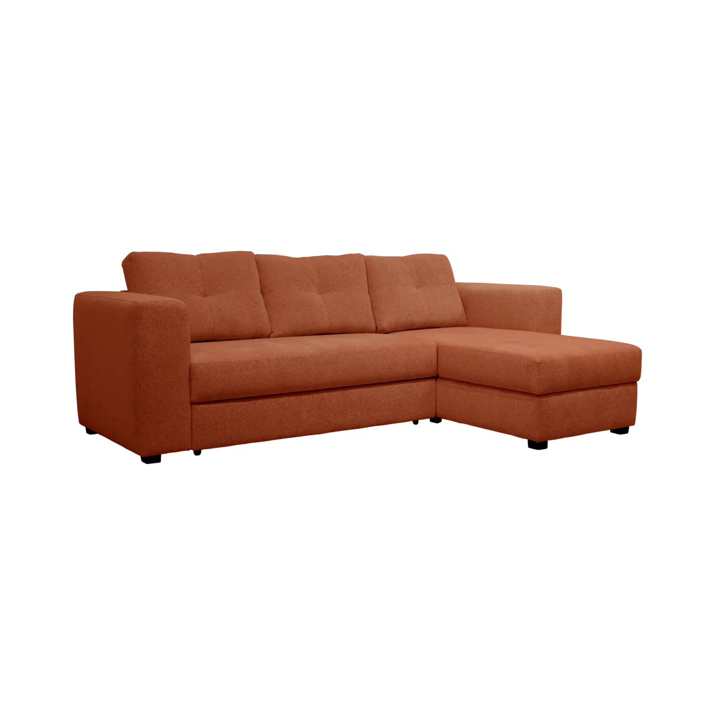 Canapé d'angle convertible et réversible tissu chenillé Pyram